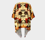 Southwest Yellow Symbol Native American Draped Kimono
