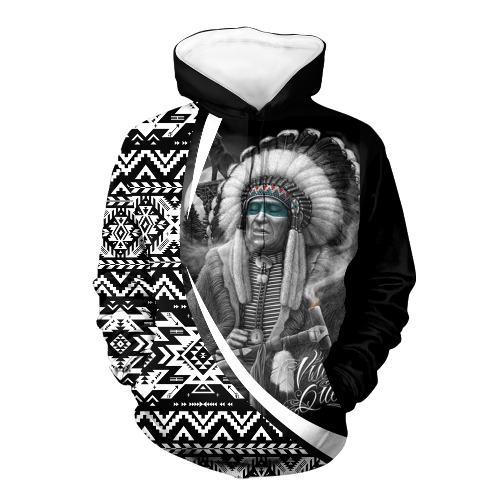 Powwow StoreHD000416 Pattern Native Pride 3D Hoodie