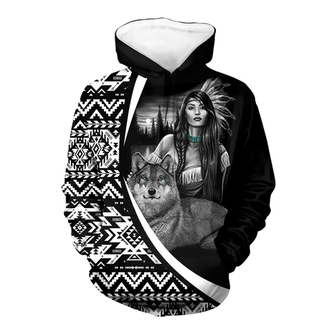 Powwow StoreHD000414 Pattern Native Pride 3D Hoodie