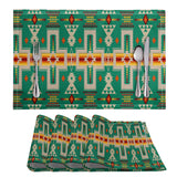 Powwow Store gb nat00062 08 green design native table mats