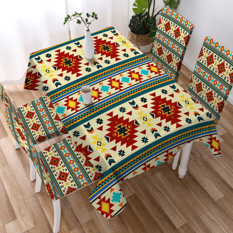 GB-NAT00512 Full Color Southwest Pattern Tablecloth