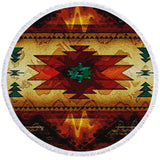 Powwow Store gb nat00068 united tribes brown design beach blanket bag set