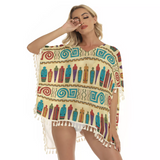 Powwow Store gb nat00618 pattern girl native light square fringed shawl