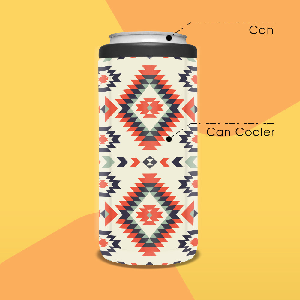 Powwow Store gb nat00389 pink geometric pattern can cooler