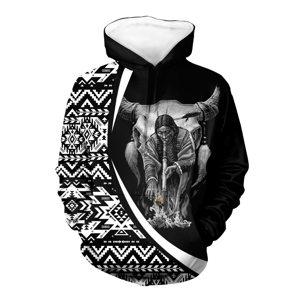 Powwow StoreHD000413 Pattern Native Pride 3D Hoodie