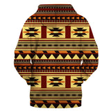 GB-NAT00507 Brown Ethnic Pattern Native 3D Hoodie