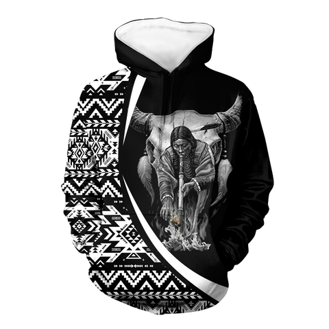 Powwow StoreHD000413 Pattern Native Pride 3D Hoodie