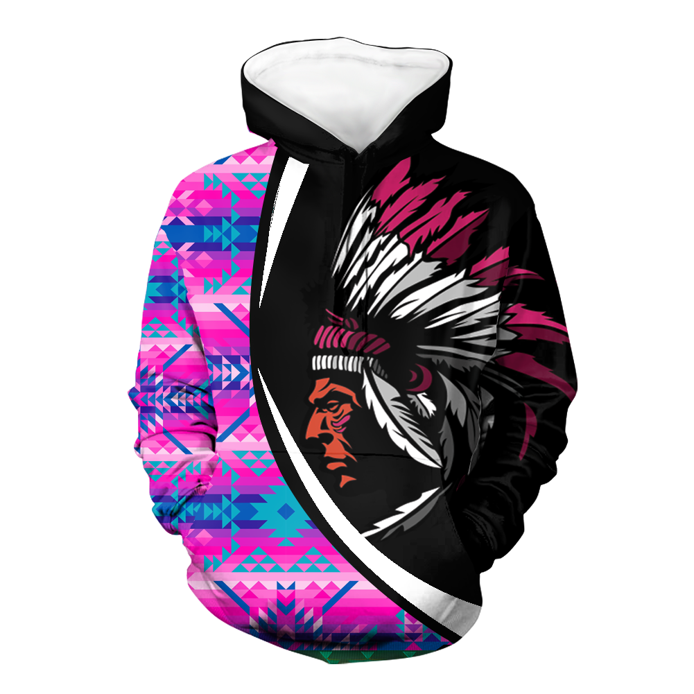 Powwow StoreHD000429 Pattern Native Pride 3D Hoodie