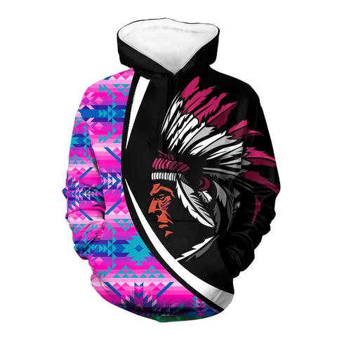 Powwow StoreHD000429 Pattern Native Pride 3D Hoodie