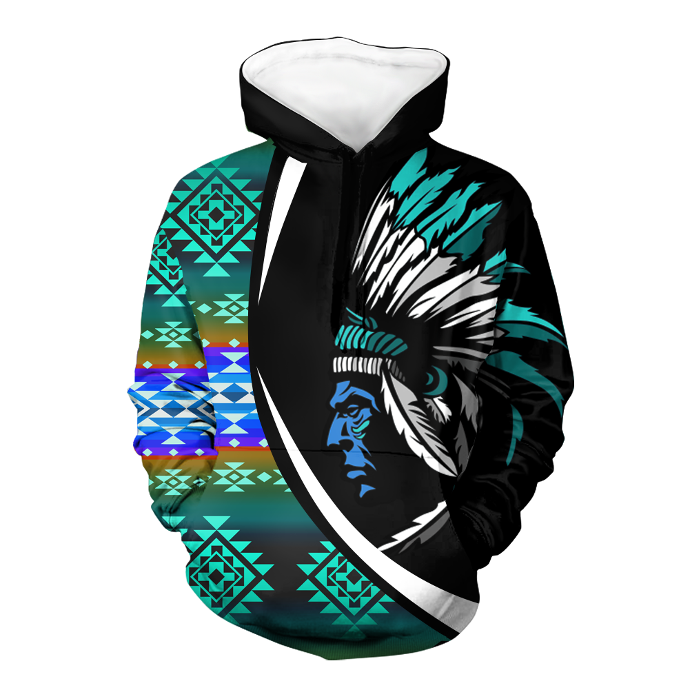 Powwow StoreHD000428 Pattern Native Pride 3D Hoodie