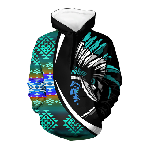 Powwow StoreHD000428 Pattern Native Pride 3D Hoodie