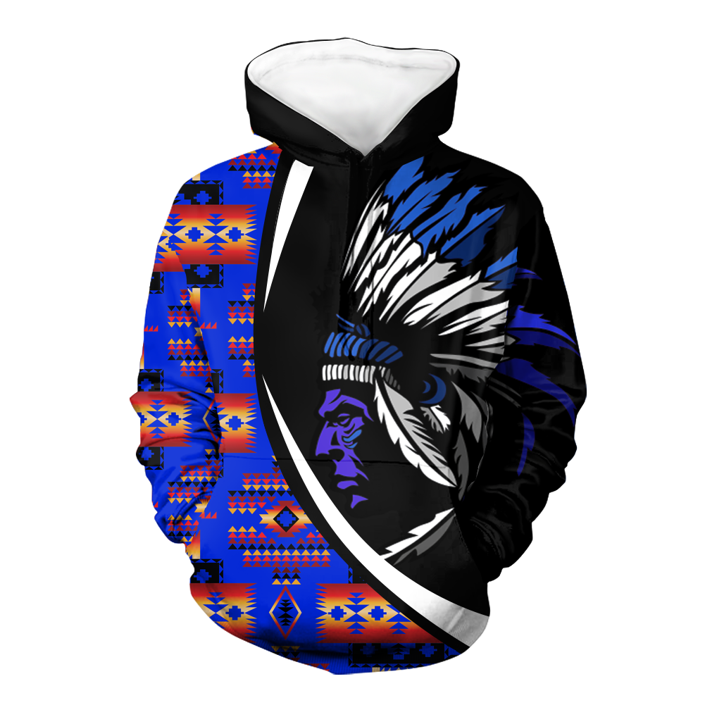 Powwow StoreHD000427 Pattern Native Pride 3D Hoodie