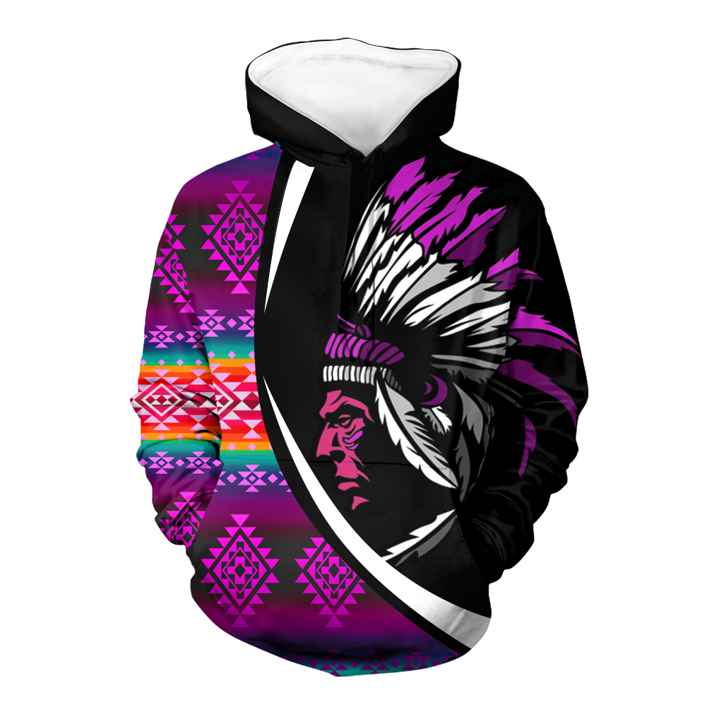 Powwow StoreHD000425 Pattern Native Pride 3D Hoodie