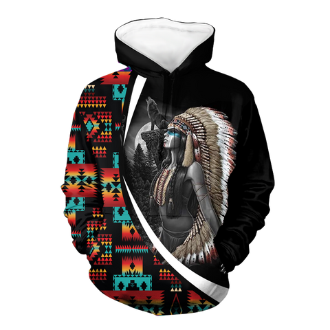 Powwow StoreHD000424 Pattern Native Pride 3D Hoodie