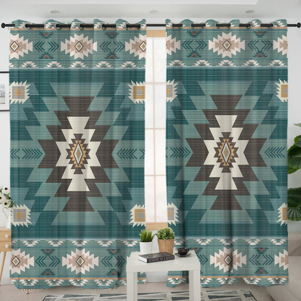 LVR0087 Pattern Native American Living Room Curtain – Powwow Store