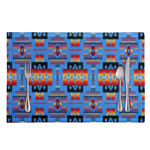 Powwow Store gb nat00046 14 blue pattern native table mats