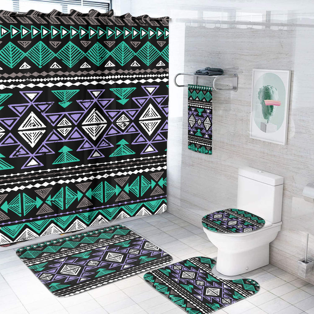 Powwow Store gb nat00578 neon color tribal bathroom set