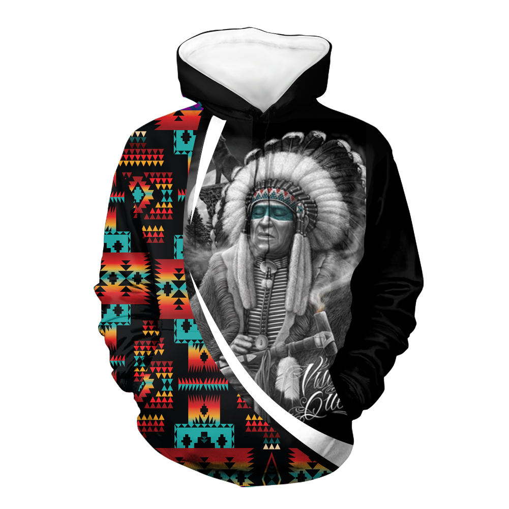 Powwow StoreHD000423 Pattern Native Pride 3D Hoodie