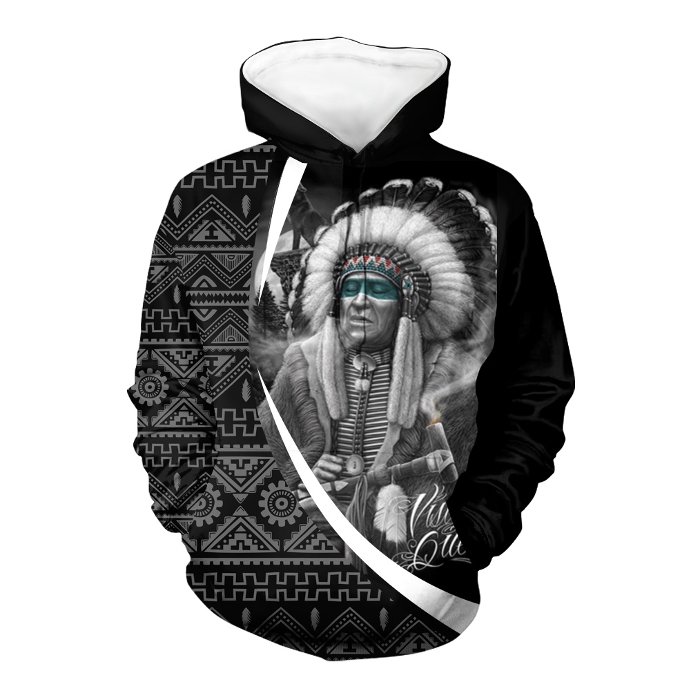 Powwow StoreHD000421 Pattern Native Pride 3D Hoodie