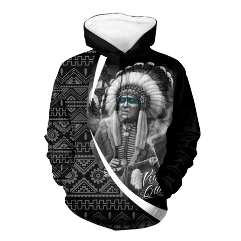 Powwow StoreHD000421 Pattern Native Pride 3D Hoodie