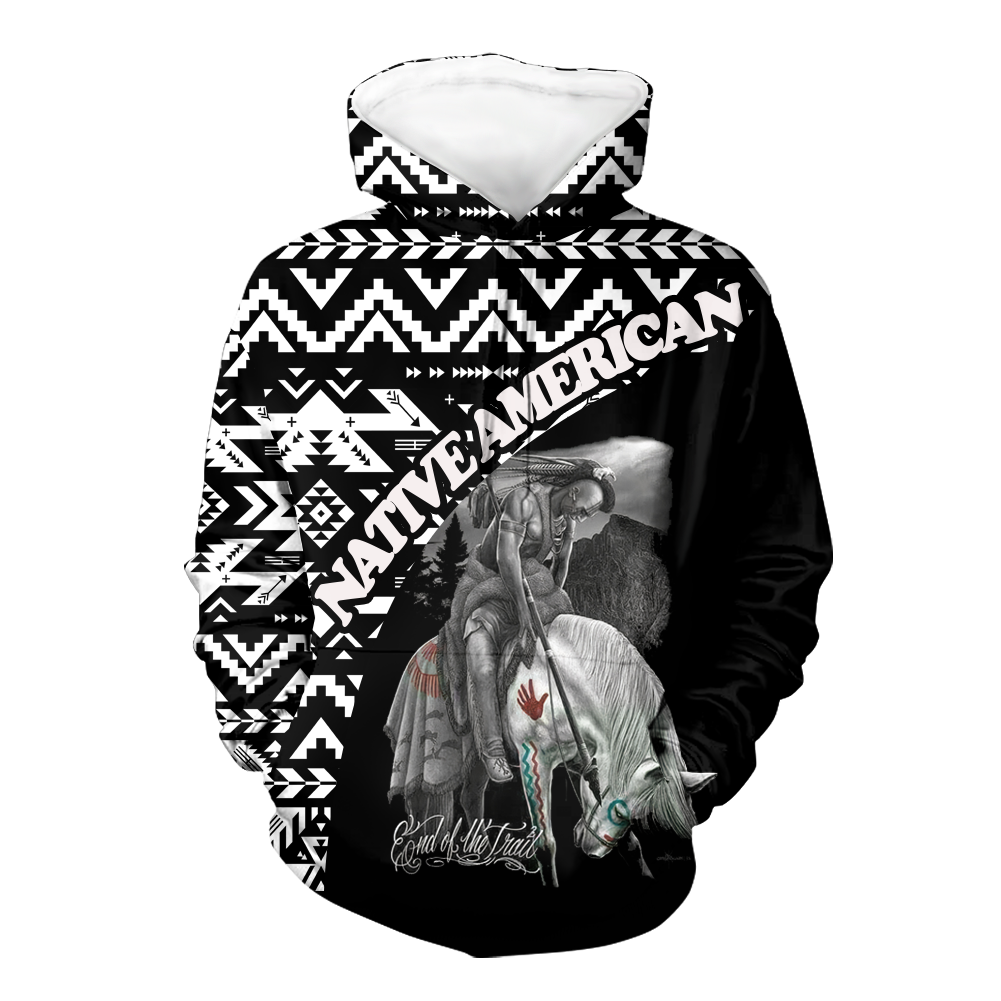 Powwow StoreHD000441 Pattern Native Pride 3D Hoodie