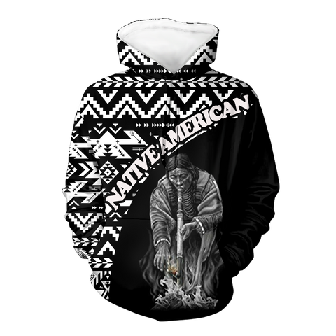 Powwow StoreHD000440 Pattern Native Pride 3D Hoodie