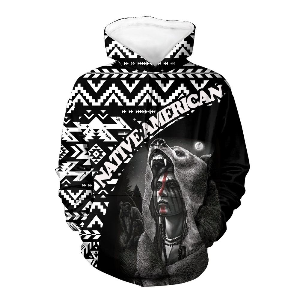 Powwow StoreHD000439 Pattern Native Pride 3D Hoodie