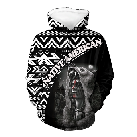 Powwow StoreHD000439 Pattern Native Pride 3D Hoodie