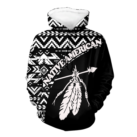 Powwow StoreHD000436 Pattern Native Pride 3D Hoodie