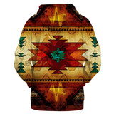 Southwest Symbol Brown Native American Pullover Hoodie - Powwow Store