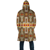 GB-NAT00062-10 Light Brown Tribe Design Native American Cloak