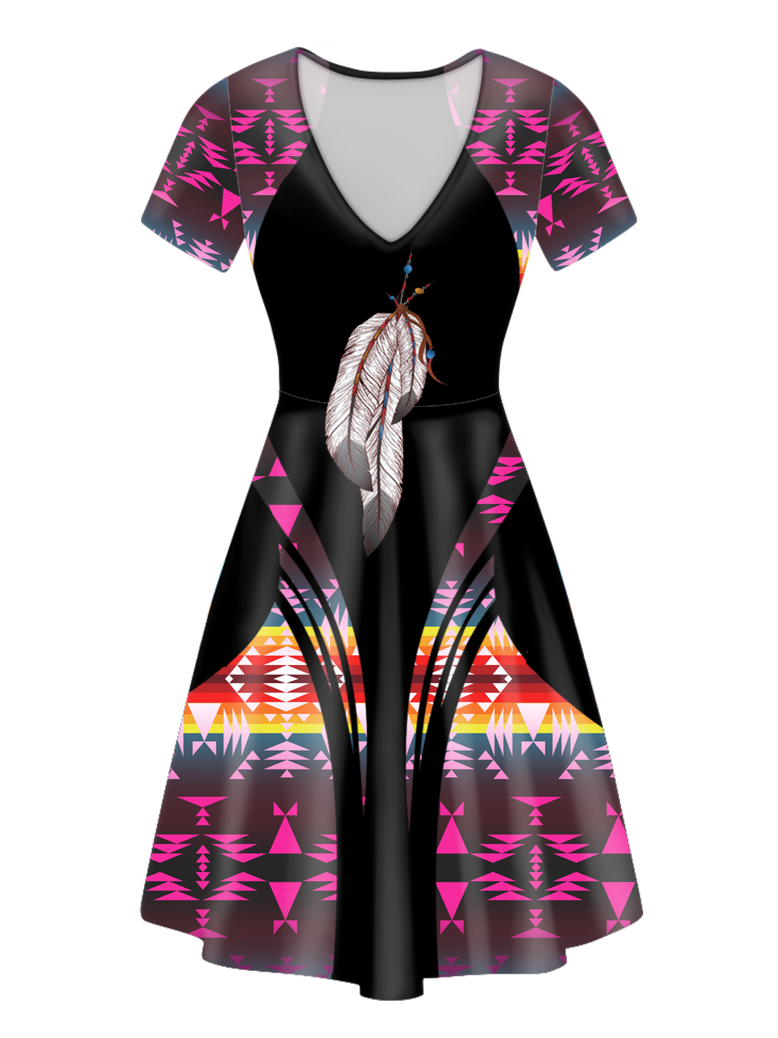 V ND0010 Pattern Native V Neck Dress Powwow Store v-nd0010-pattern-native-v-neck-dress-powwow-store