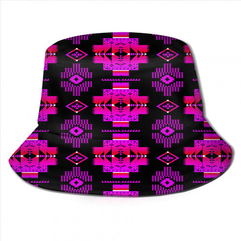 GB-NAT00720-09 Light Purple Tribe Design Bucket Hat
