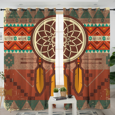GB-NAT00404 Pattern Dream Catcher Native Living Room Curtain