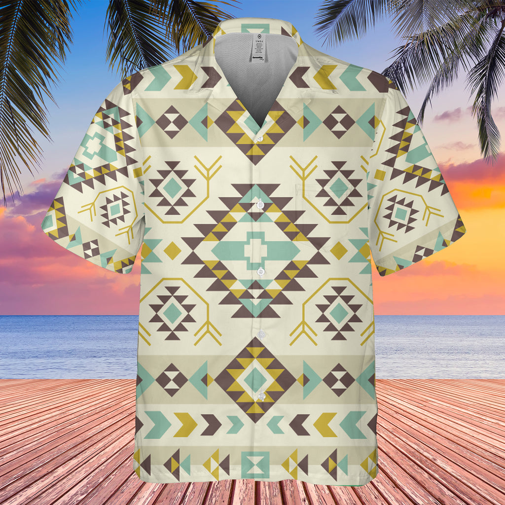 Powwow StoreGBHW00035 Pattern Black Hawaiian Shirt 3D