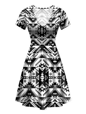 V-ND0036 Pattern Native V-Neck Dress