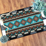 GB-NAT00319 Tribal Line Shapes Ethnic Pattern Doormat