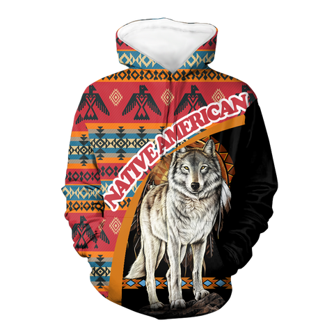 Powwow StoreHD000434 Pattern Native Pride 3D Hoodie