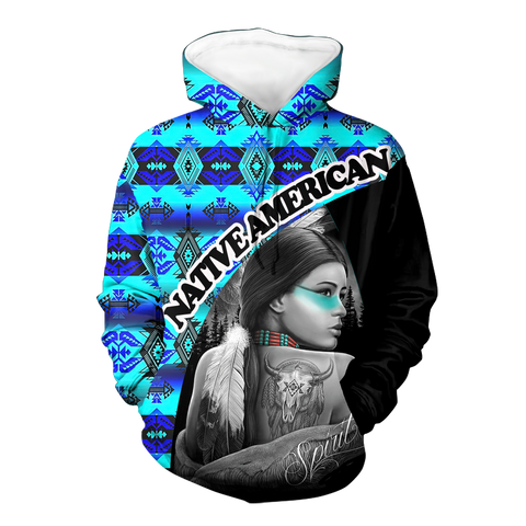 Powwow StoreHD000432 Pattern Native Pride 3D Hoodie