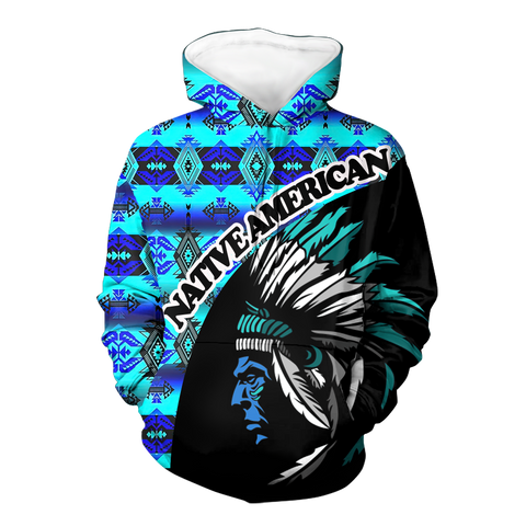 Powwow StoreHD000446 Pattern Native Pride 3D Hoodie