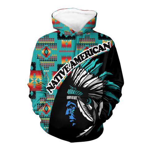 Powwow StoreHD000445 Pattern Native Pride 3D Hoodie