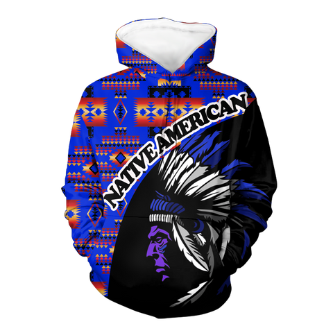 Powwow StoreHD000444 Pattern Native Pride 3D Hoodie