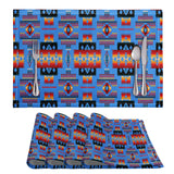 Powwow Store gb nat00046 14 blue pattern native table mats