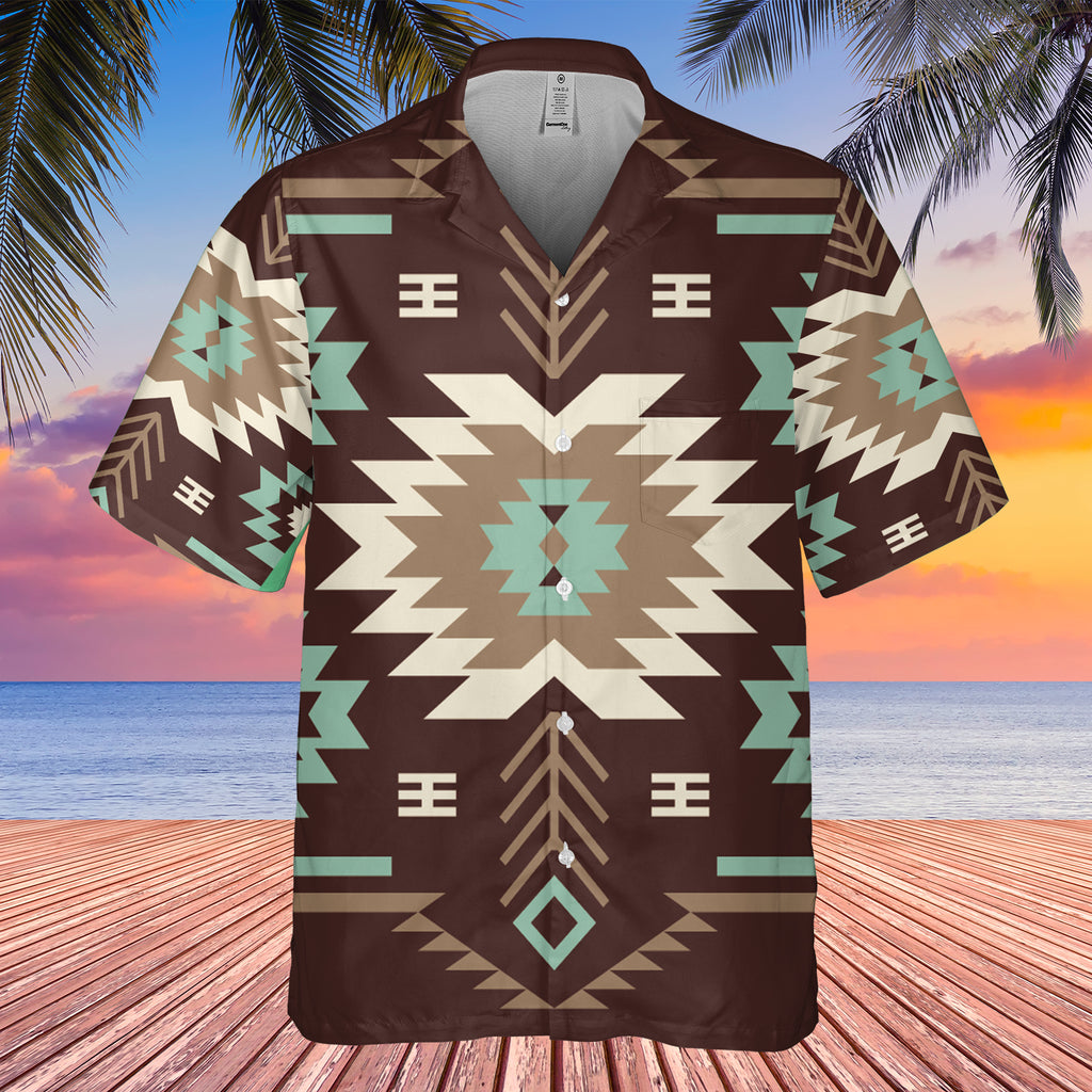 GB-HW00034 Pattern Black Hawaiian Shirt 3D