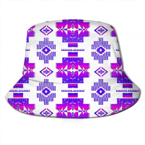 GB-NAT00720-10 Light Purple Tribe Design Bucket Hat