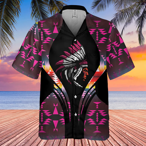 GB-HW000191 Tribe Design Native American Hawaiian Shirt 3D