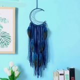 Half-moon Dreamcatcher Handmade Dream Catcher Feathers - ProudThunderbird