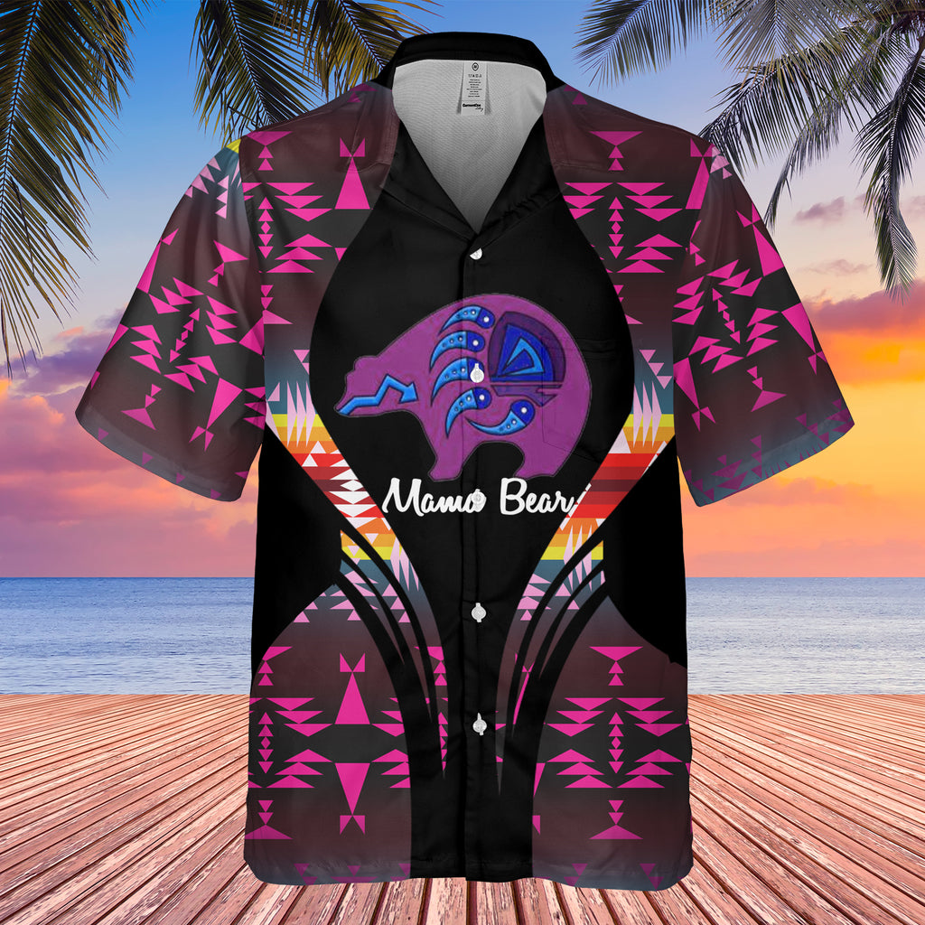 Powwow StoreGBHW000190 Tribe Design Native American Hawaiian Shirt 3D