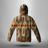 Powwow Store gb nat00062 10 light brown tribe design native american 3d hoodie with mask