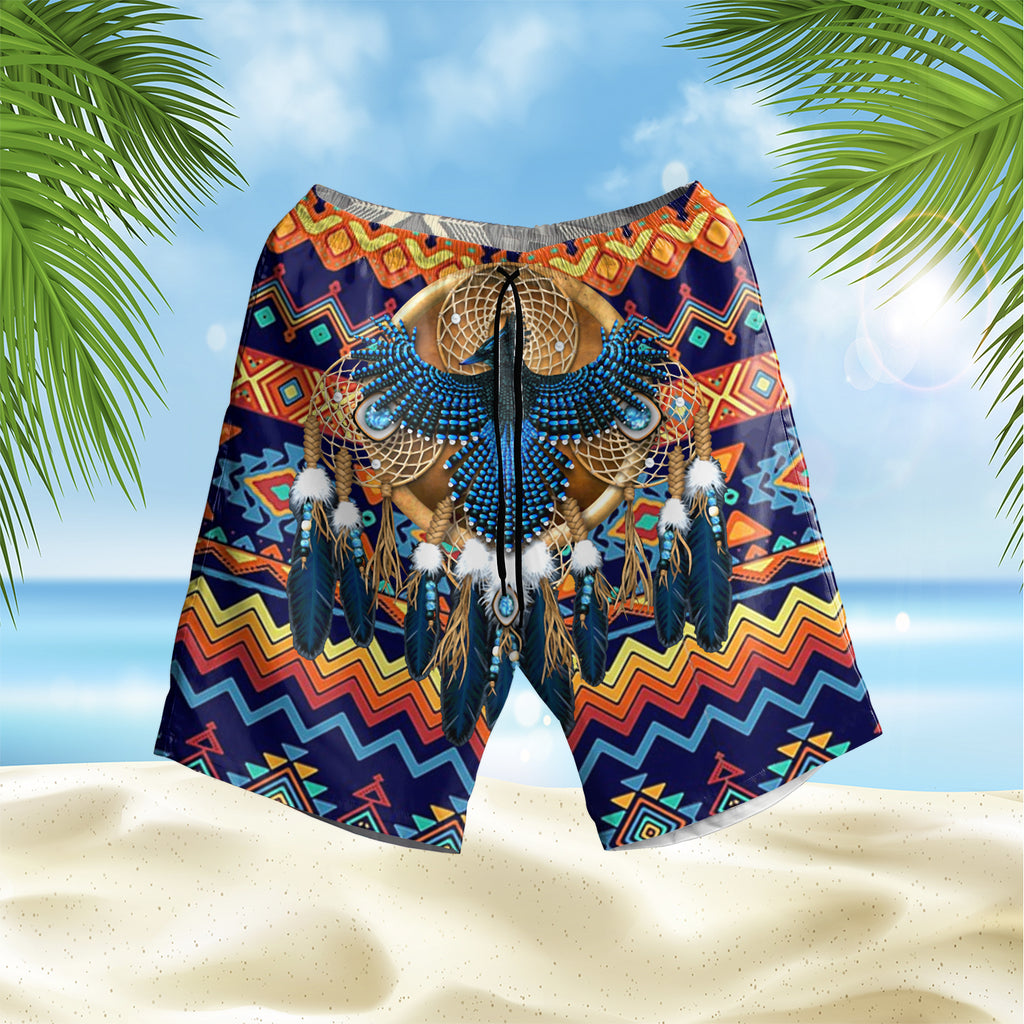 GB-HS00015 Pattern Color Thunderbird Hawaiian Shorts